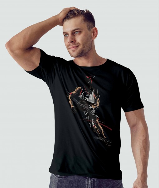 Мъжка тениска с щампа Спортни Илюстрации Drawn Basketball dribbling ball - TShirtArtShop.com